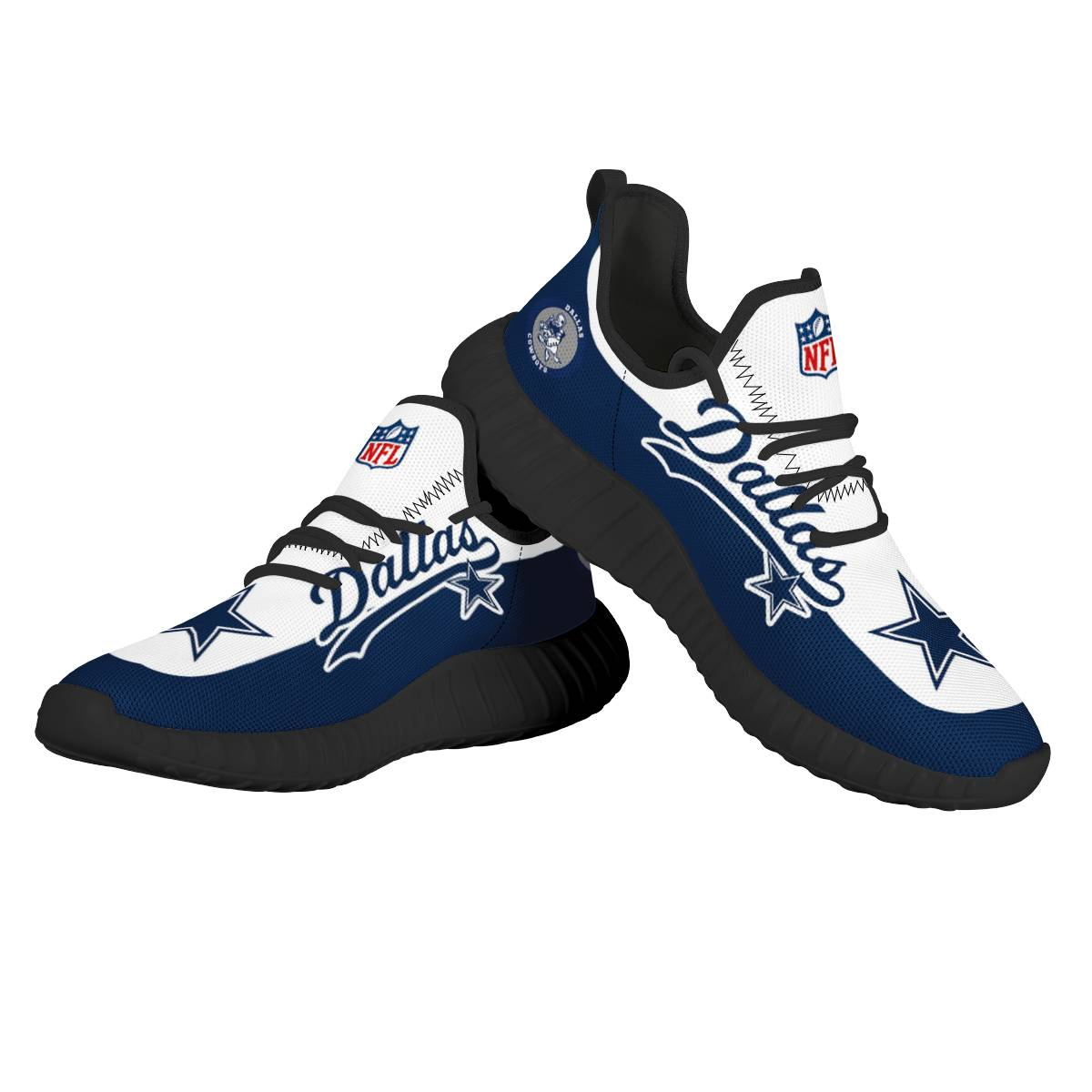 Women's NFL Dallas Cowboys Mesh Knit Sneakers/Shoes 006